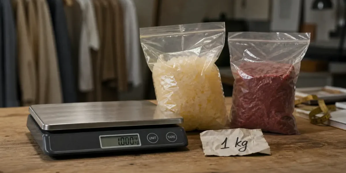 1kg de graisse vs 1kg de muscle : même poids, volume différent
