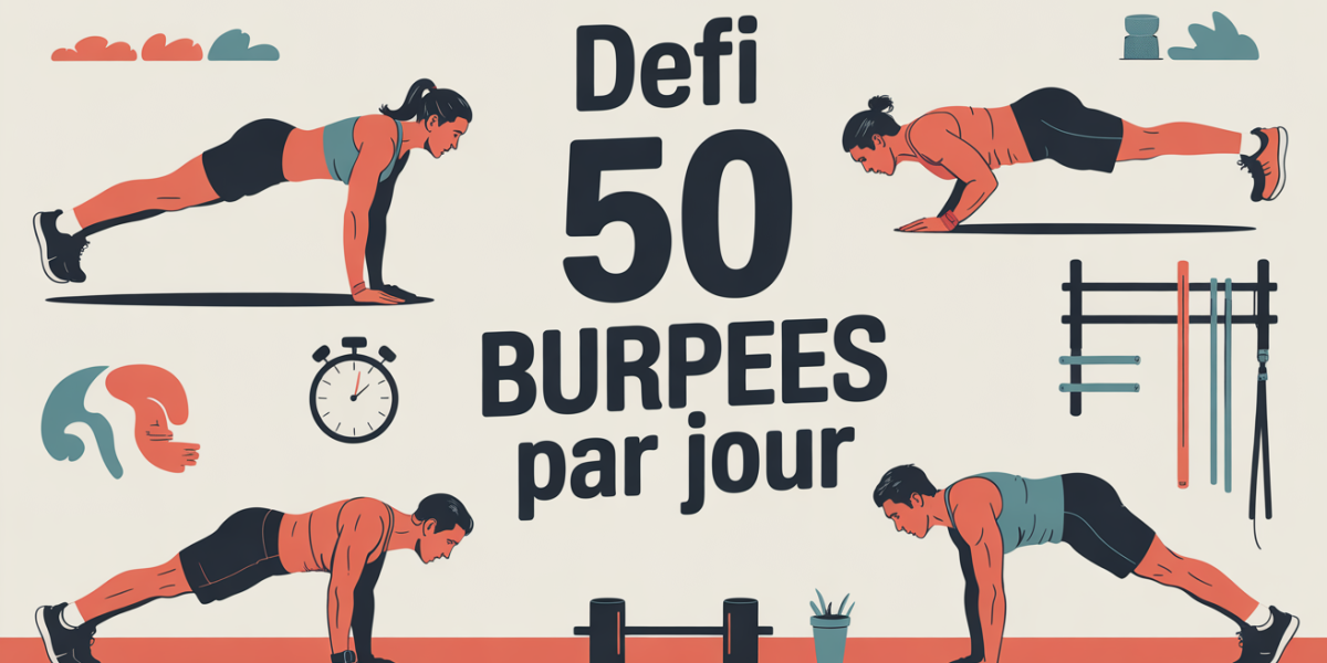 50 burpees par jour avant apres visuel defi transformation