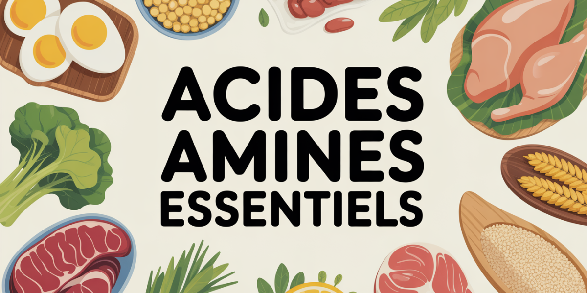 planche aliments riches en 8 acides amines essentiels