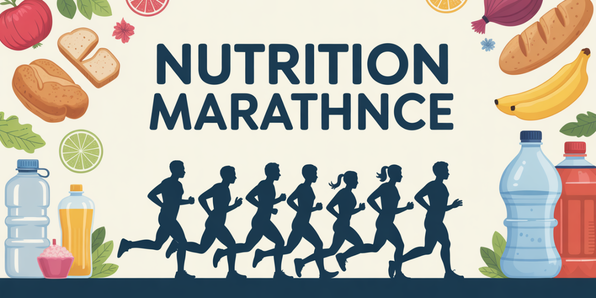 groupe de coureurs sur route alimentation pour un marathon
