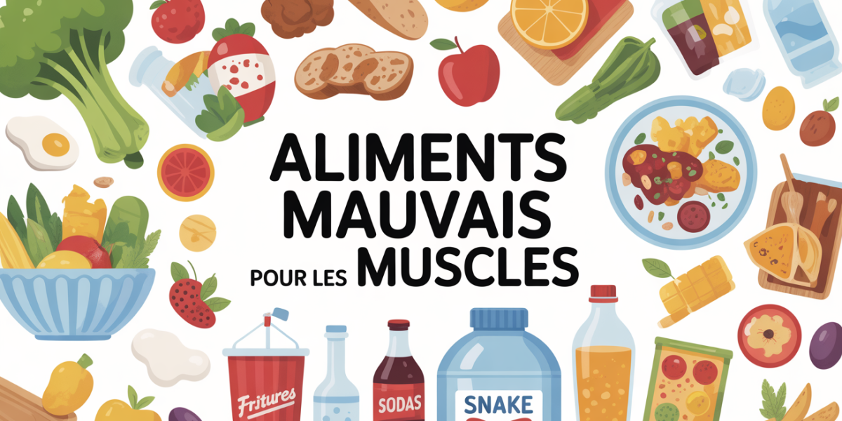 Aliments mauvais pour les muscles et alternatives sur table