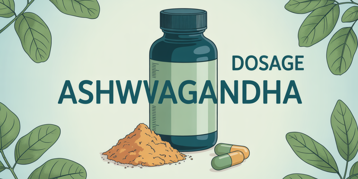 ashwagandha dosage par jour flacon poudre gellule stylise