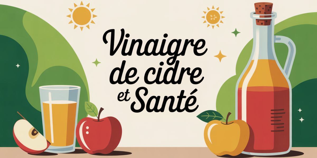 avantages et inconvenients du vinaigre de cidre illustration bouteille et pommes