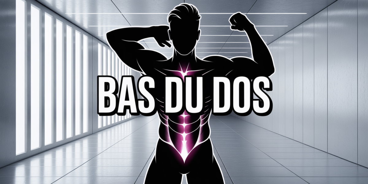 Illustration stylisée des muscles du bas du dos en action