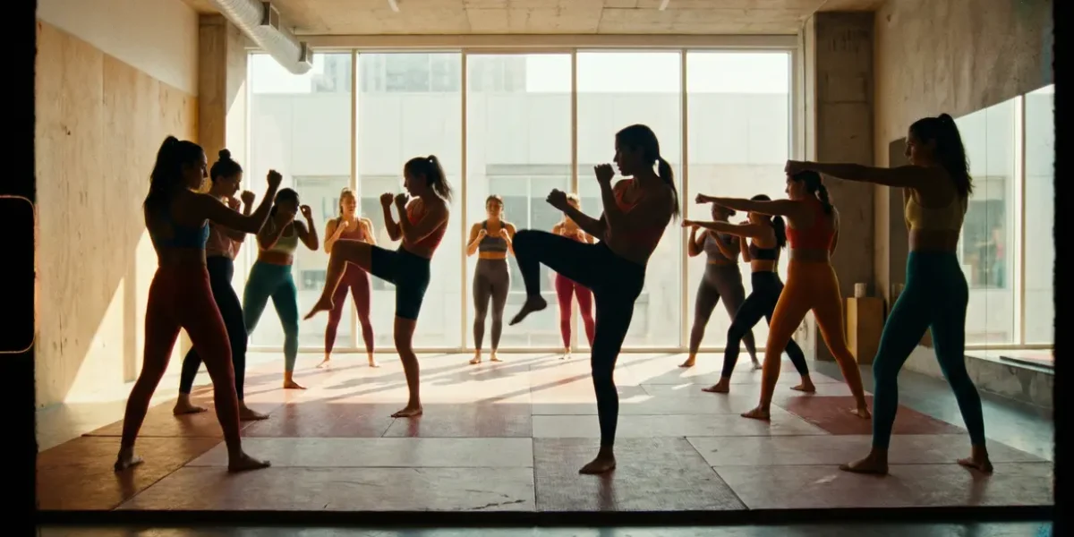 Groupe femmes BodyCombat énergie dynamique salle fitness