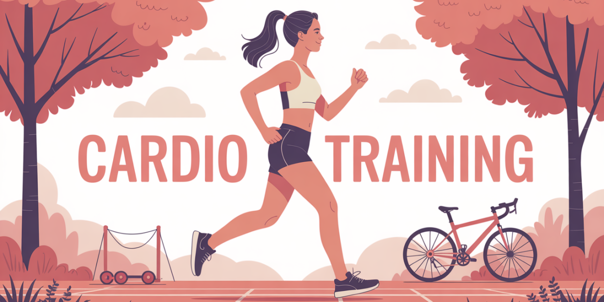 illustration femme cardio training parc