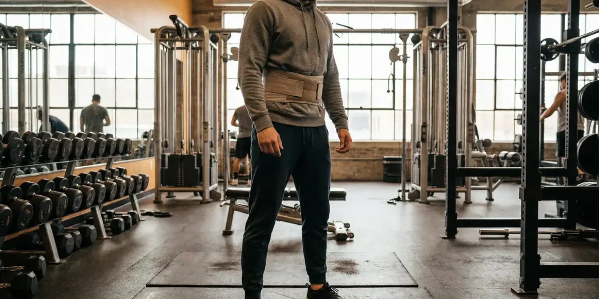 personne ceinture lombaire musculation salle
