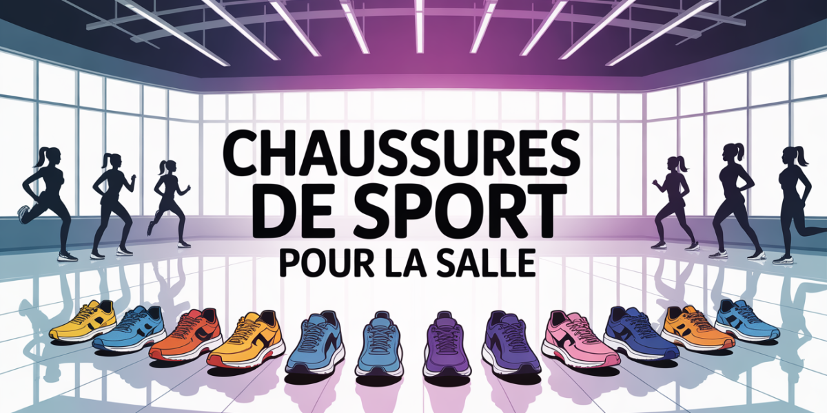 chaussures de sport pour la salle alignées séance fitness femmes