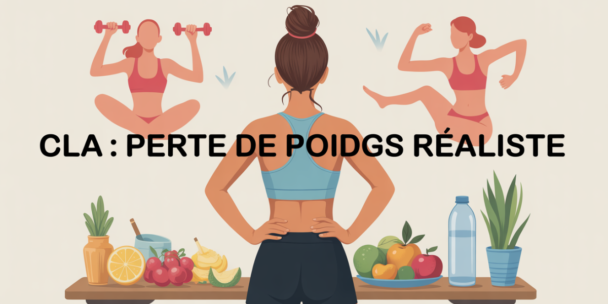 Femme active avec pilulier CLA perte de poids