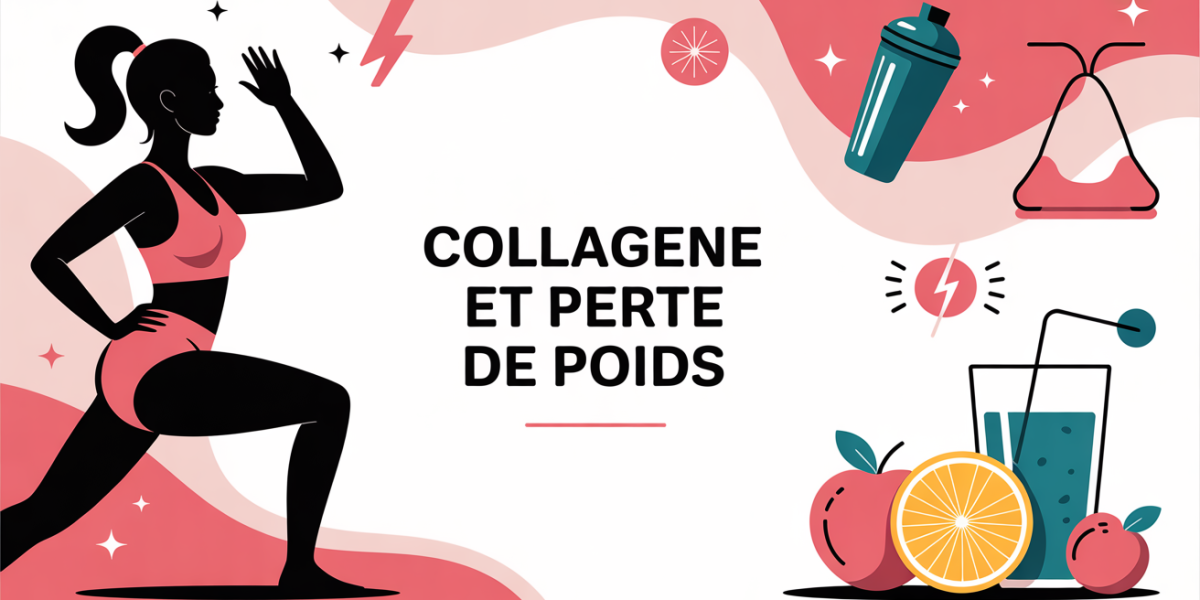 collagene et perte de poids femme silhouette dynamique rose