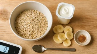 Combien de grammes de flocons d’avoine le matin ? Portion de 50 g