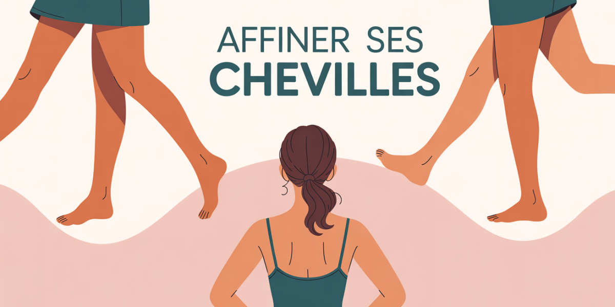 illustration comment affiner ses chevilles femme debout
