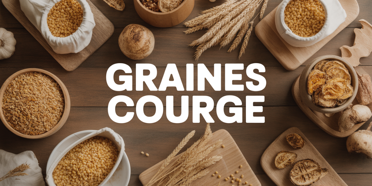 table garnie de graines de courge crues grillées moulues