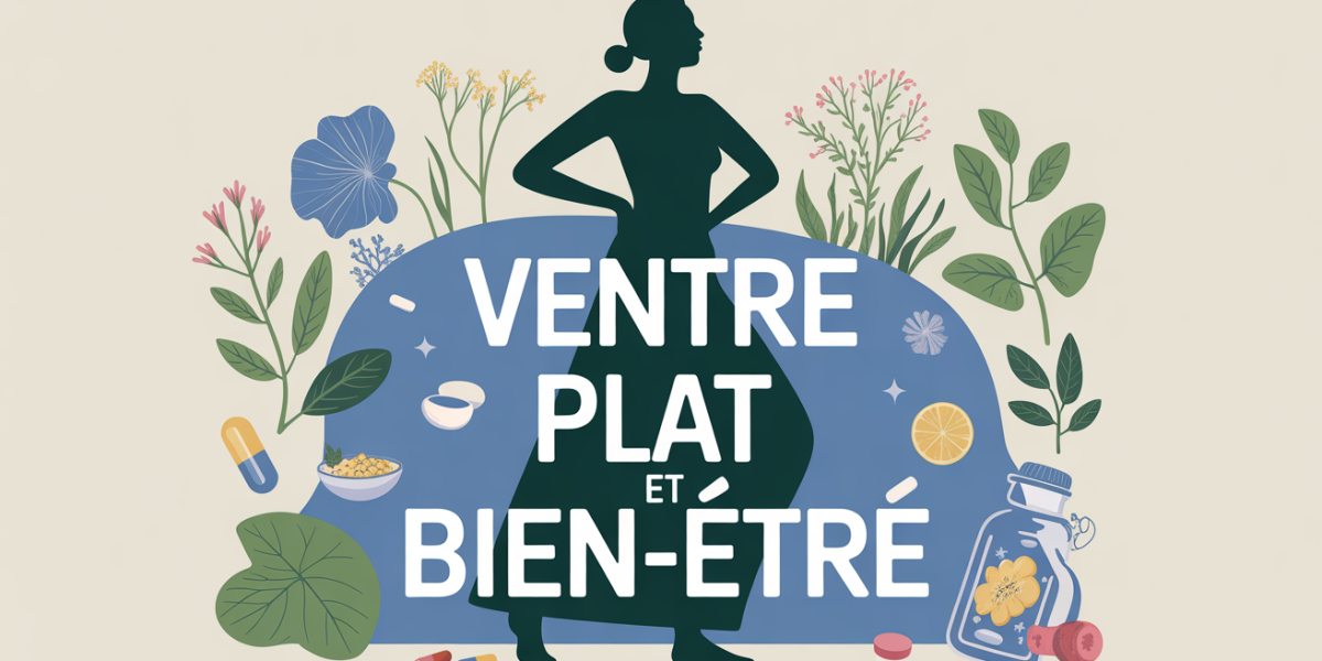 femme avec complement alimentaire pour ventre plat plantes probiotiques