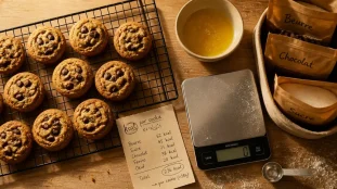 Cookie maison calorie : cookies au chocolat et ingrédients