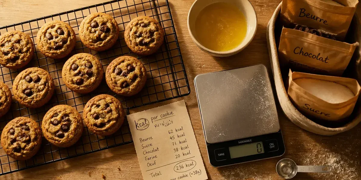 Cookie maison calorie : cookies au chocolat et ingrédients