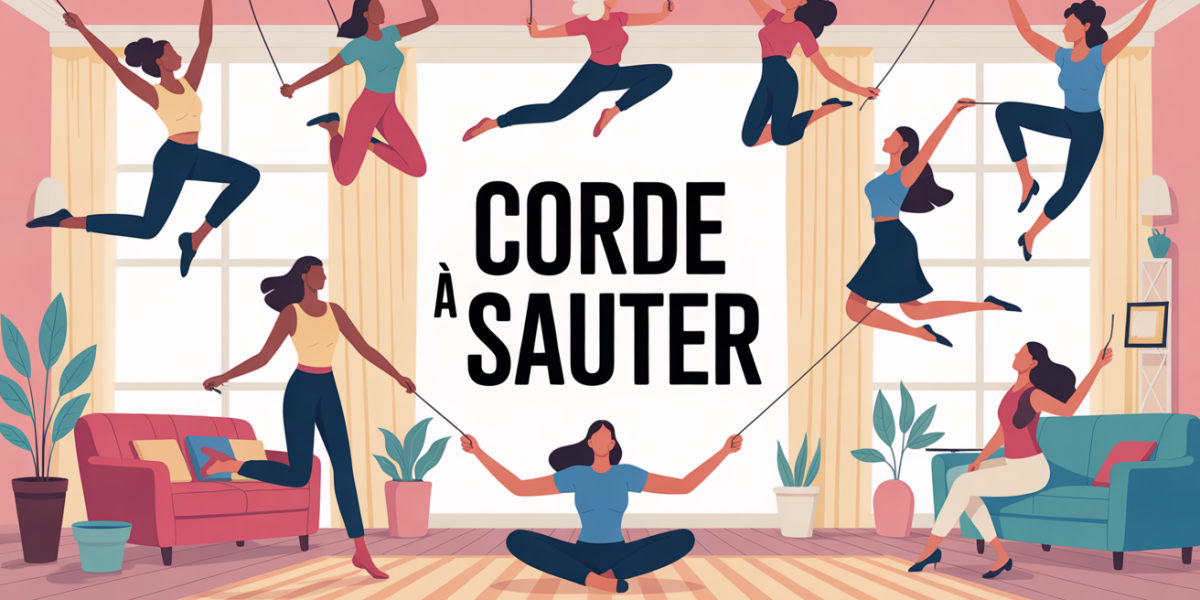 groupe de femmes sautant a la corde energie motivation
