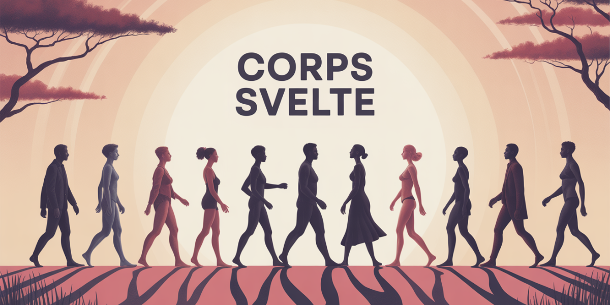 Illustration corp svelte silhouettes epurees