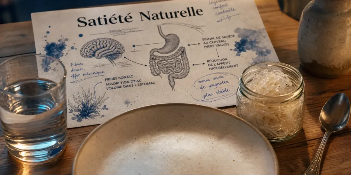 Coupe-faim efficace : satiété naturelle (fibres végétales et eau)