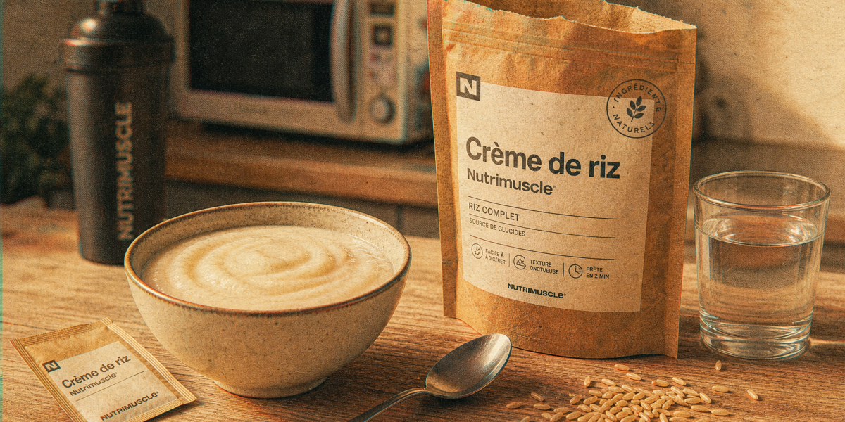 Creme de riz nutrimuscle : bol de crème de riz onctueuse