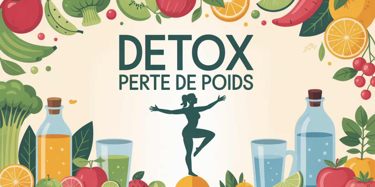 detox perte de poids illustration balance tisane