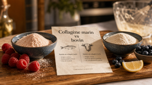 Difference collagene marin et bovin : bols de peptides marins et bovins