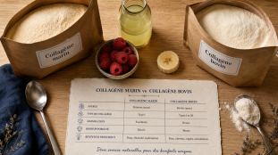 Difference collagene marin et bovin : collagène marin vs bovin en poudre