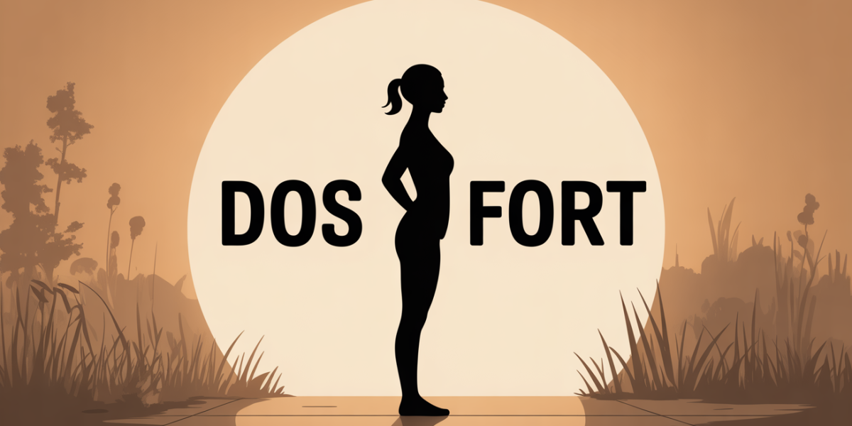 Silhouette femme dos droit lumineux encourageant