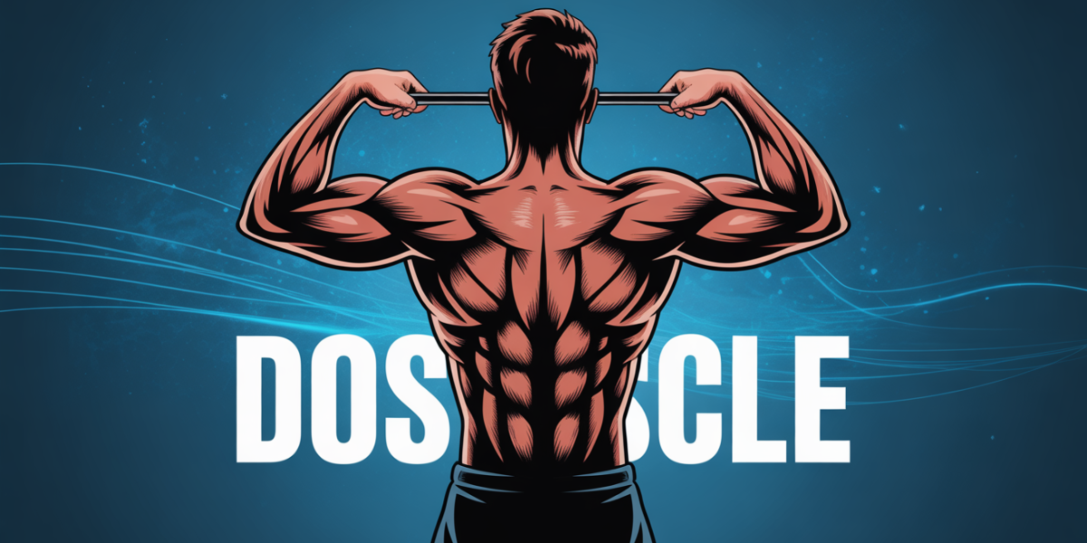 Dos musculation vue de dos avec haltère