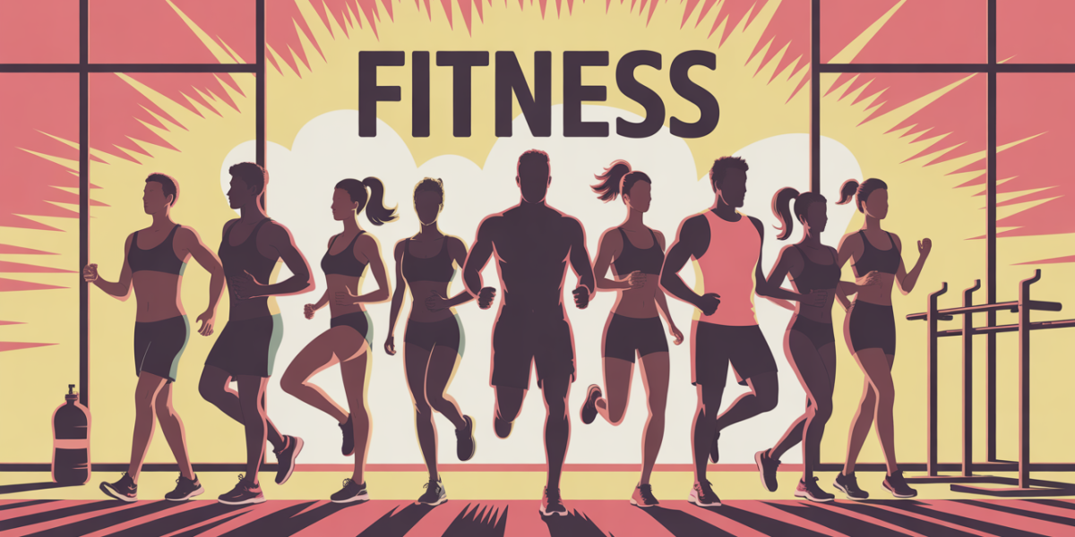 fitness groupe silhouettes energie