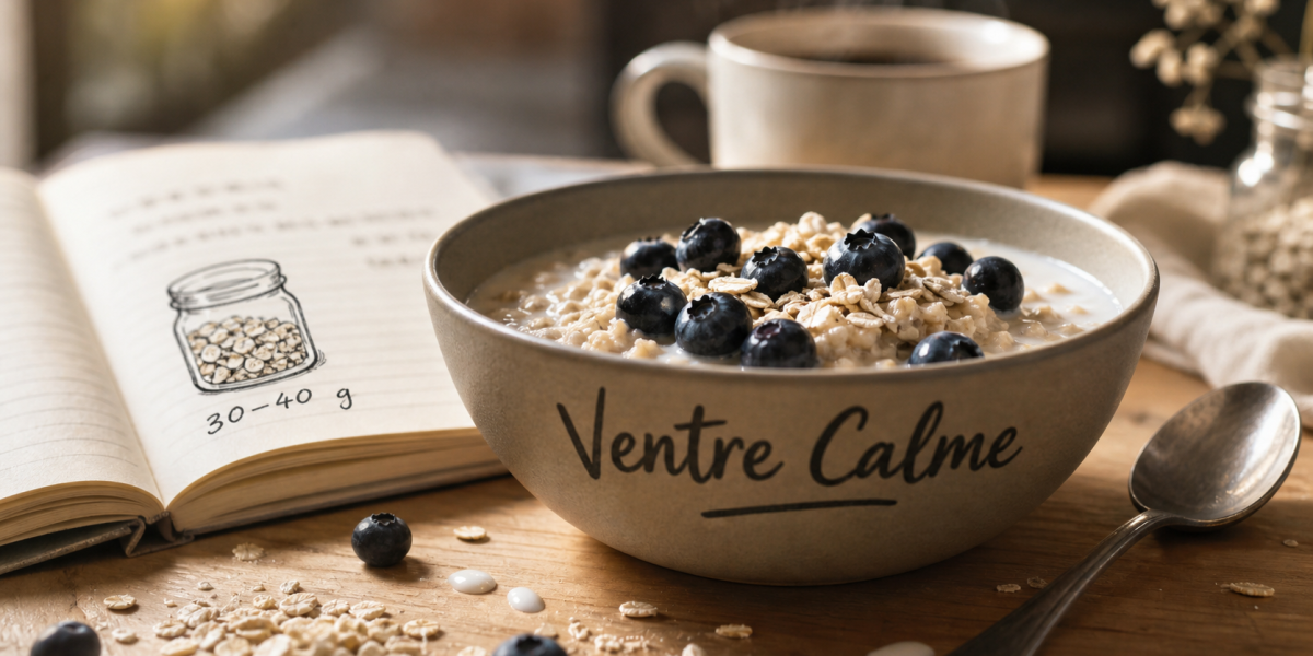 Flocon d'avoine et intestin irritable : porridge 30 g apaisant