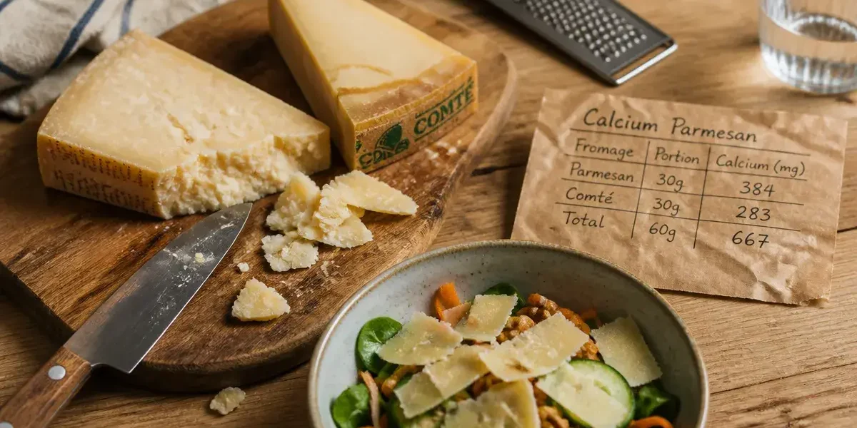 Fromage calcium : parmesan et comté, riches en calcium