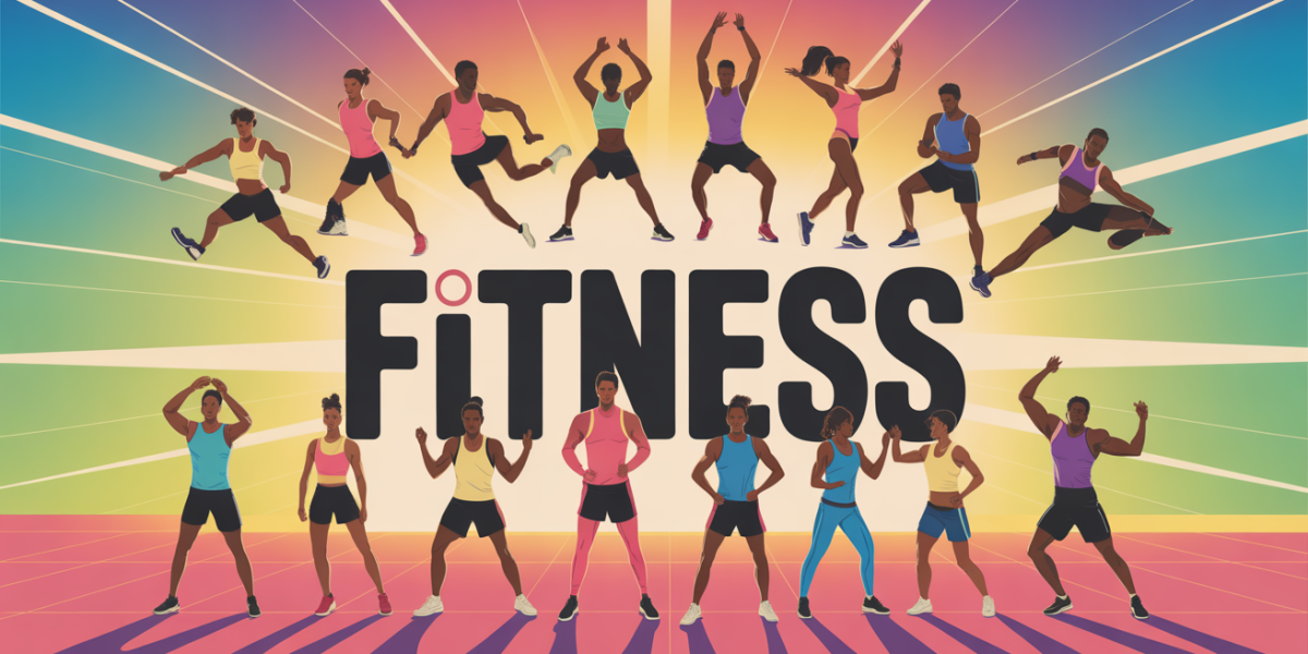 Groupe mixte en activité fitness ambiance énergique