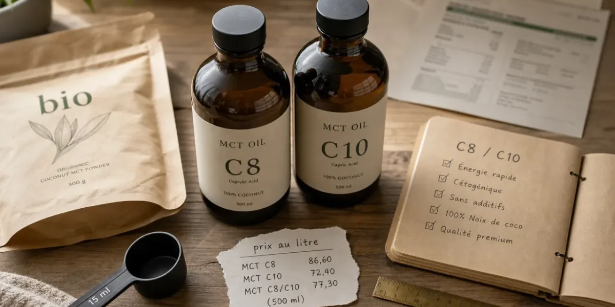 Huile MCT C8/C10 : où acheter et prix au litre