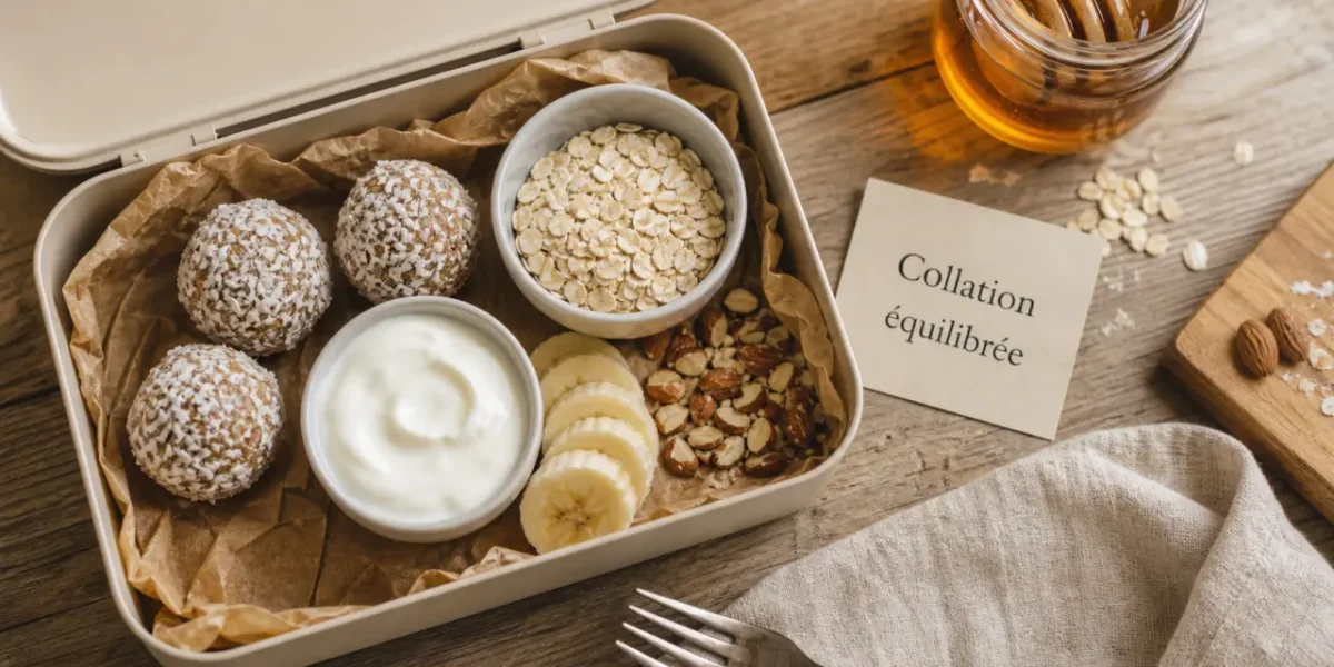Idées de collations saines : energy balls, yaourt grec et flocons d’avoine