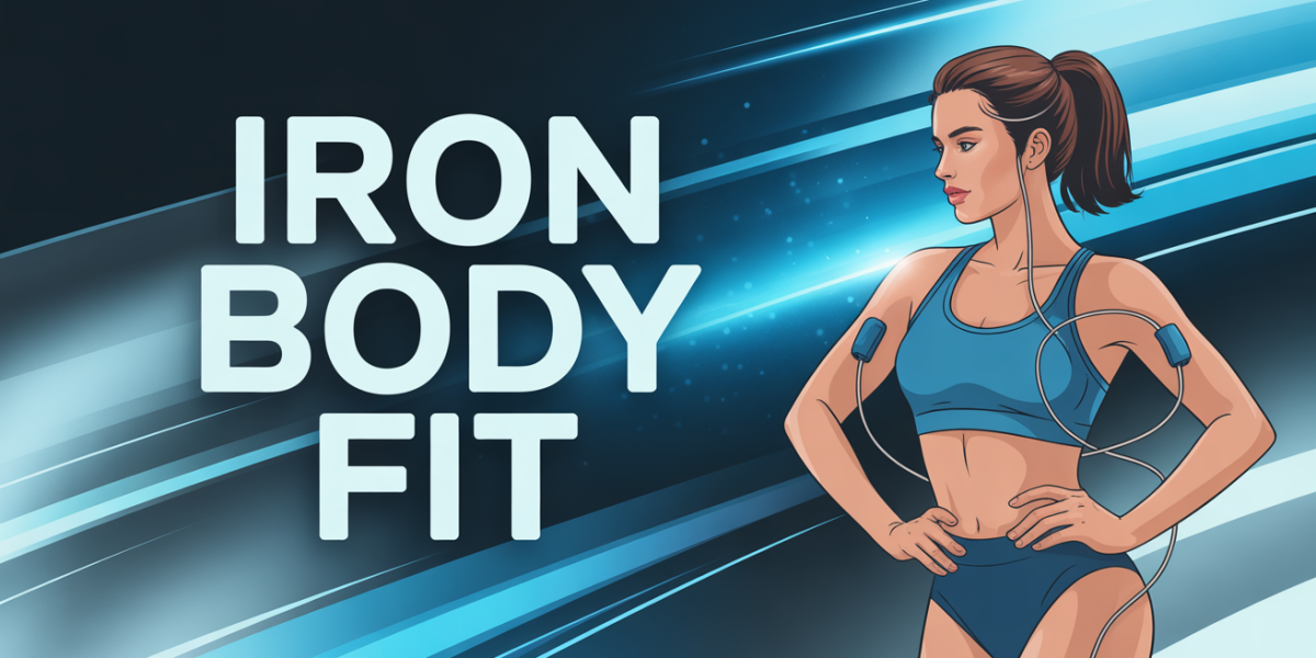 Femme en combinaison EMS Iron Body Fit, posture confiante
