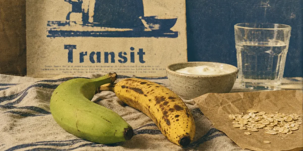 La banane constipe t elle ? banane verte et banane mûre, yaourt et flocons d’avoine