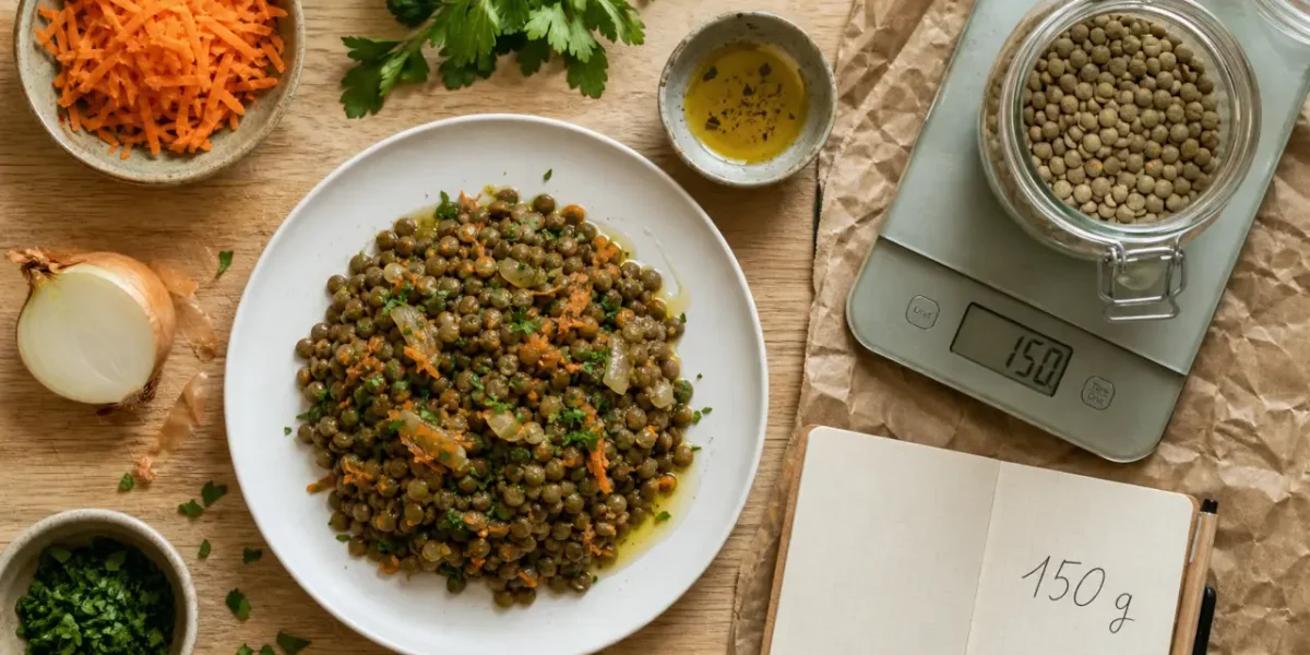 Lentilles calorique le soir : portion 100 g