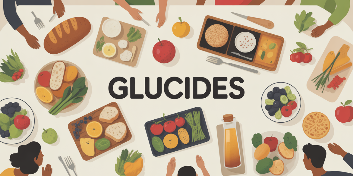 les glucides font grossir table avec aliments