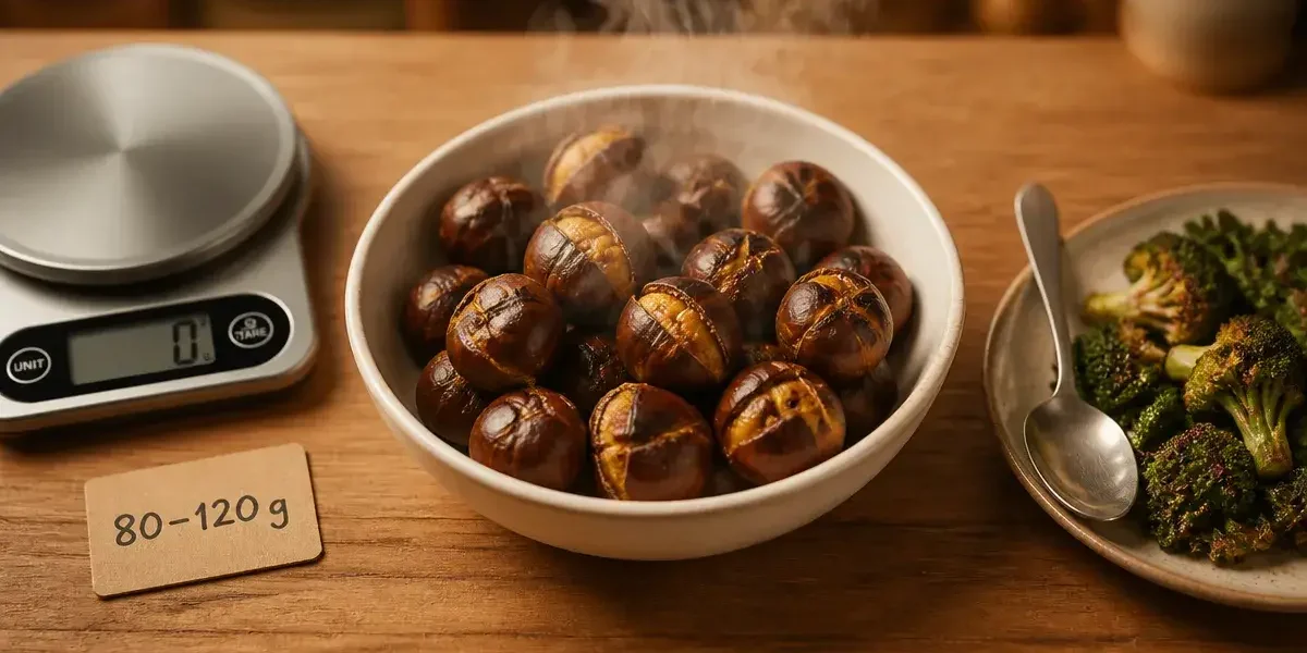 Les marrons font ils grossir : portion 80–120 g, châtaignes grillées