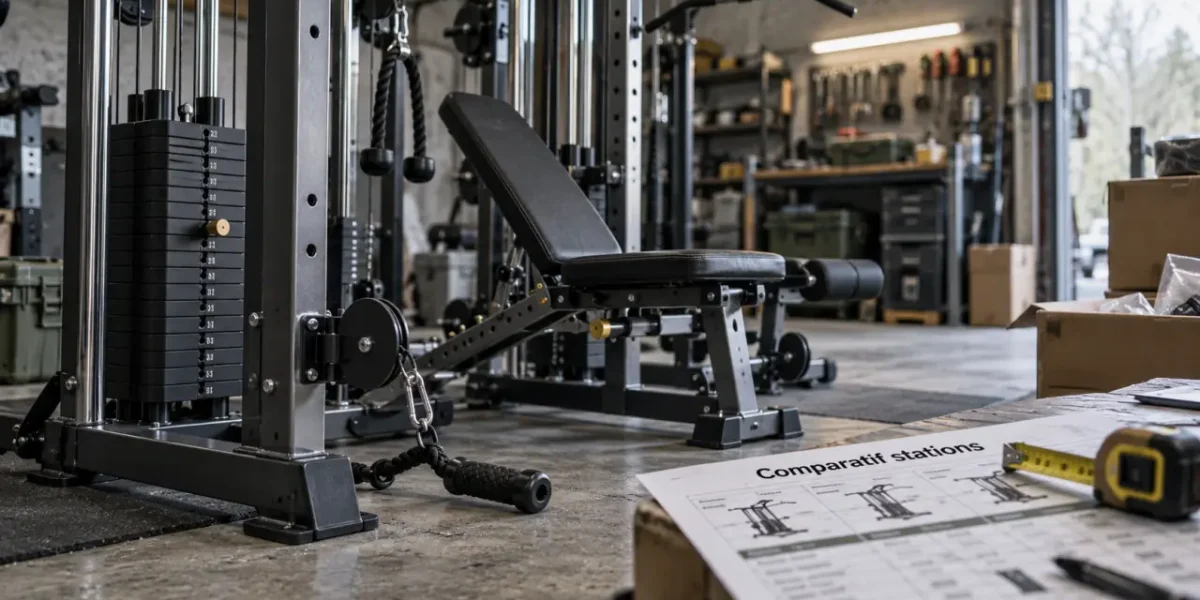 Machine de muscu à domicile : colonne 90 kg ou charge 400 kg