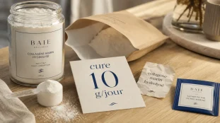 Meilleur collagene marin hydrolyse 10 g/jour, poudre de collagene marin