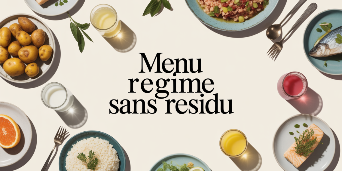 menu regime sans residu table aliments autorises pour coloscopie