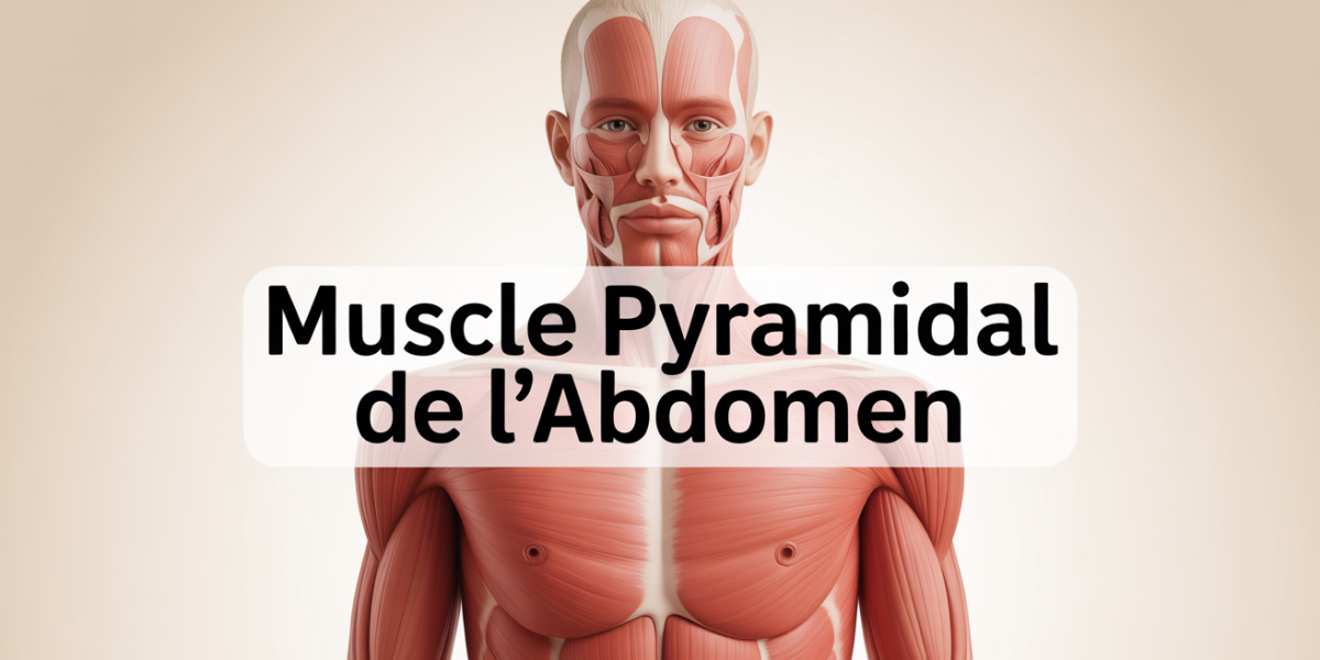 Muscle pyramidal de l abdomen vu de face, zone abdominale en surbrillance