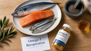 Musculation omega 3 : poissons gras et récupération, dosage huile oméga-3