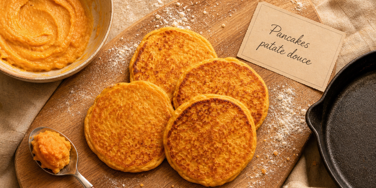 Pancakes patates douces moelleux à la poêle