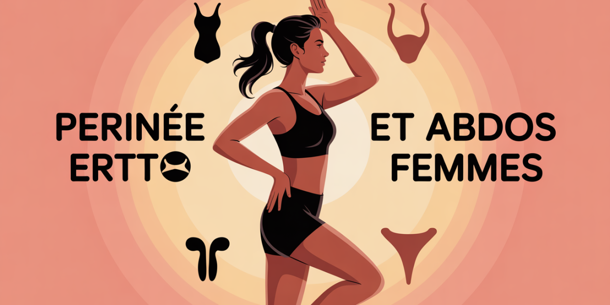 Femme sportive posture dynamique périnée abdos