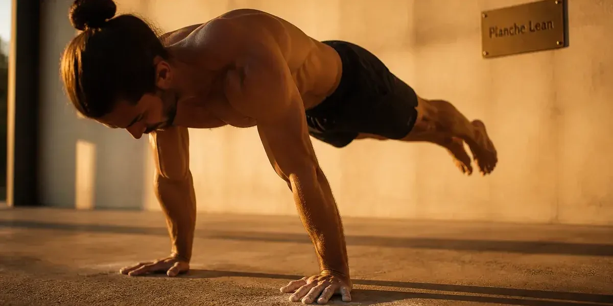 Planche calisthenics bras tendus, scapulas actives, corps gainé