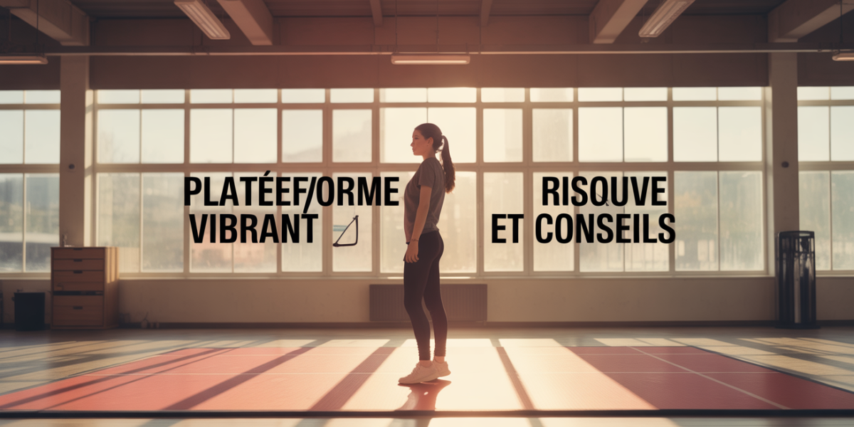 plateforme vibrante risques conseils sportive femme en salle