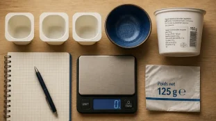Poid d un yaourt : pots 125 g et 150 g, poids net